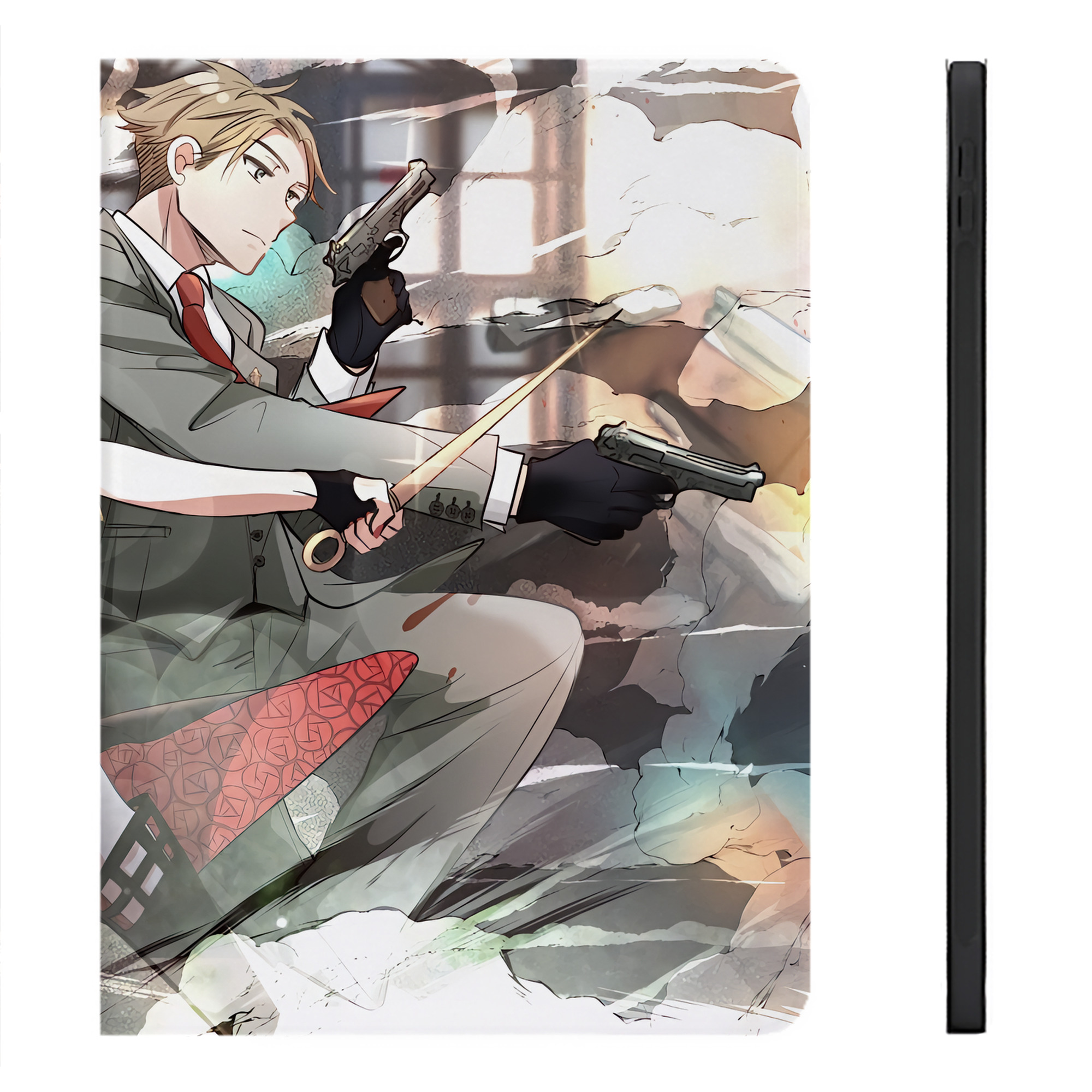 （画像用） SPY×FAMILY间谍家家酒 IPadケース ペンホルダー付き ブックスタイルデザイン